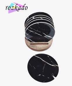 زیر لیوانی ماربل استند دار مشکی