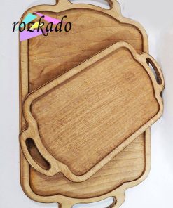 سینی چوبی پذیرایی دو سایز