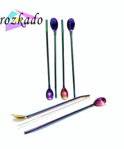 نی قاشق دار هفت رنگ با فرچه نی شور