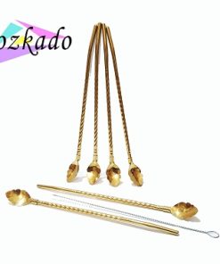 نی قاشق دار استیل با فرچه نی شور