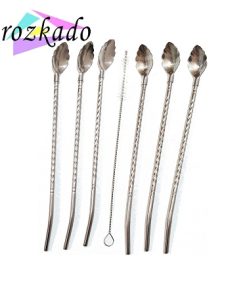 نی استیل قاشق دار با فرچه نی شور