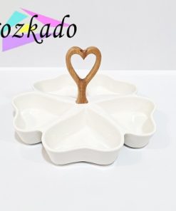 اردو خوری قلب چینی با دسته چوبی