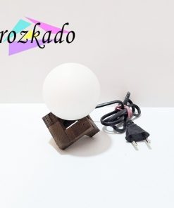 سنگ نمک چراغدار با پایه چوبی