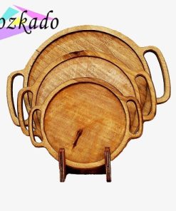 سینی چوبی گرد ۳ سایز