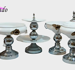 ظروف پذیرایی 4 تکه گل‌دار