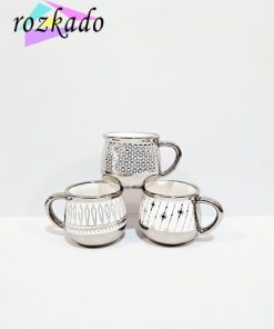 ماگ سرامیکی خمرهای با آبکاری نقرهای