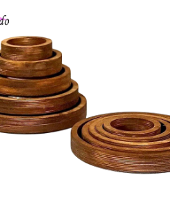 سینی گرد ۵ تکه چوبی