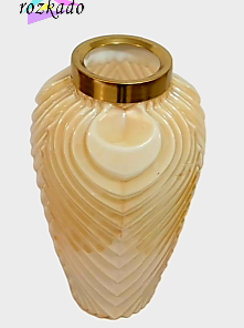 گلدان فلورا لب برنجی