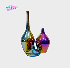 اکسسوری گلدان سالونگ هفت‌رنگ بلوری