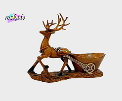 شکلات‌خوری دکوری طرح گوزن چوبی