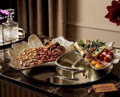 ظرف پذیرایی برگ مرداب آلومینیومی