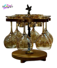 استند بار چرخشی چوبی