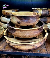 میوه خوری لاله ۳ سایز چوبی