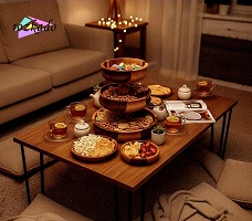میوه خوری ۳ سایز لاله پایه بلند